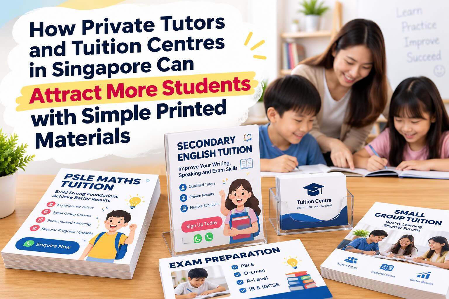 How Private Tutors and Tuition Centres in Singapore Can Attract More Students with Simple Printed Materials
