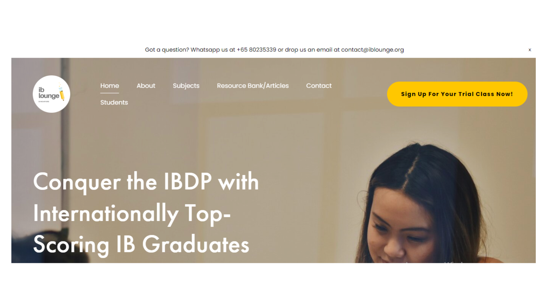 IB Lounge is a tutoring center that provides students with teachers who genuinely care for their well-being and are passionate about inspiring students to enjoy learning.