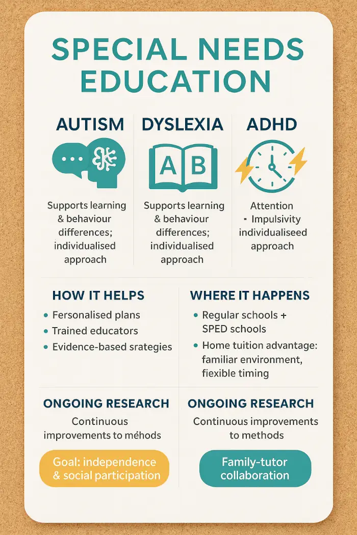 One-to-One Support for ASD, ADHD, Dyslexia — Singapore